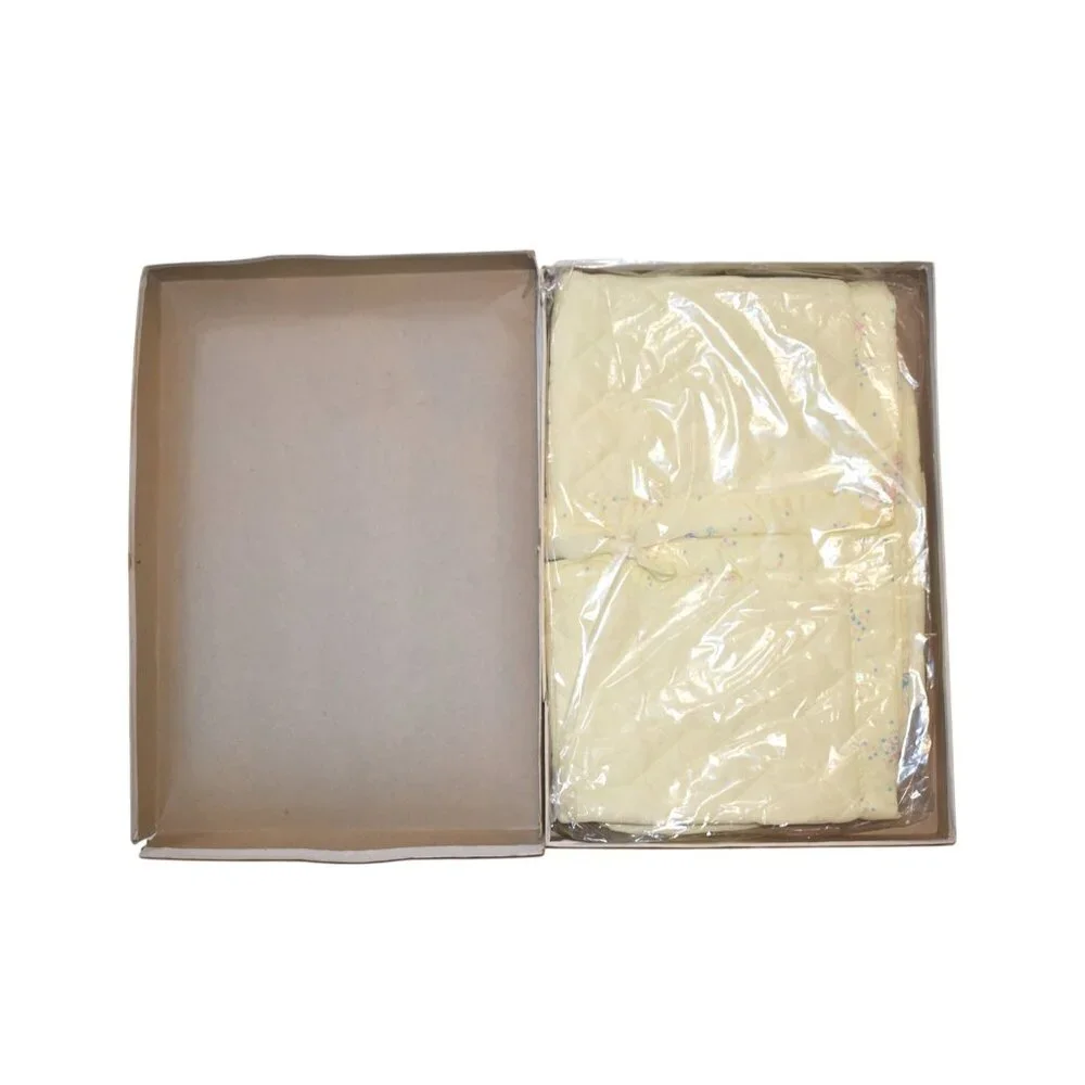 1970s Vintage‎ Baby Quilted Bunting Sleeper Bonnet Eastex Boxed